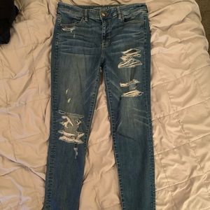 Distressed jeans